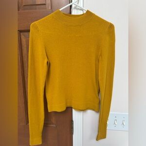 Urban Outfitters Mustard Cropped Ribbed Sweater